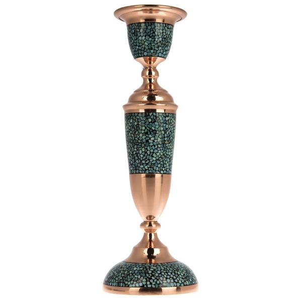 Main image of 手工波斯铜烛台 – 镶嵌绿松石设计 – Yas