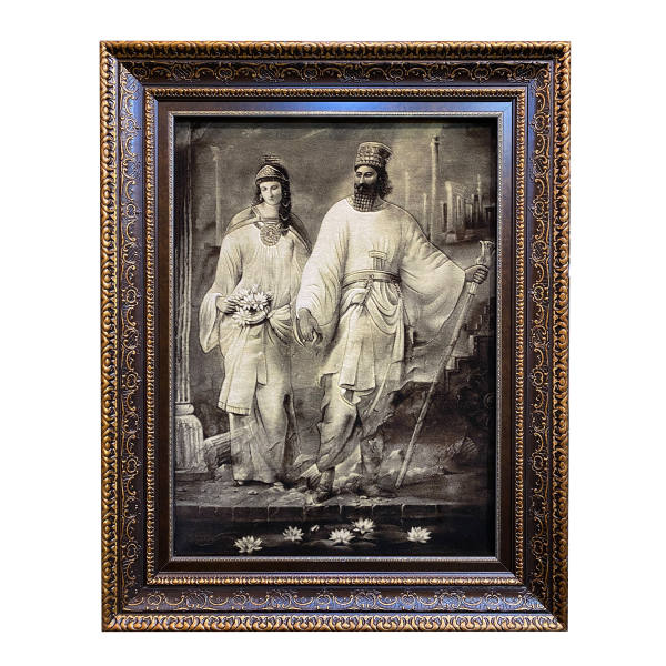 Main image of 手工波斯图案地毯，塔布里兹出产，描绘居鲁士与曼达娜