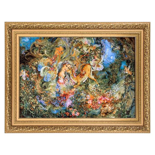 Main image of 手工波斯挂毯，塔布里兹出产，描绘生命循环迷你画