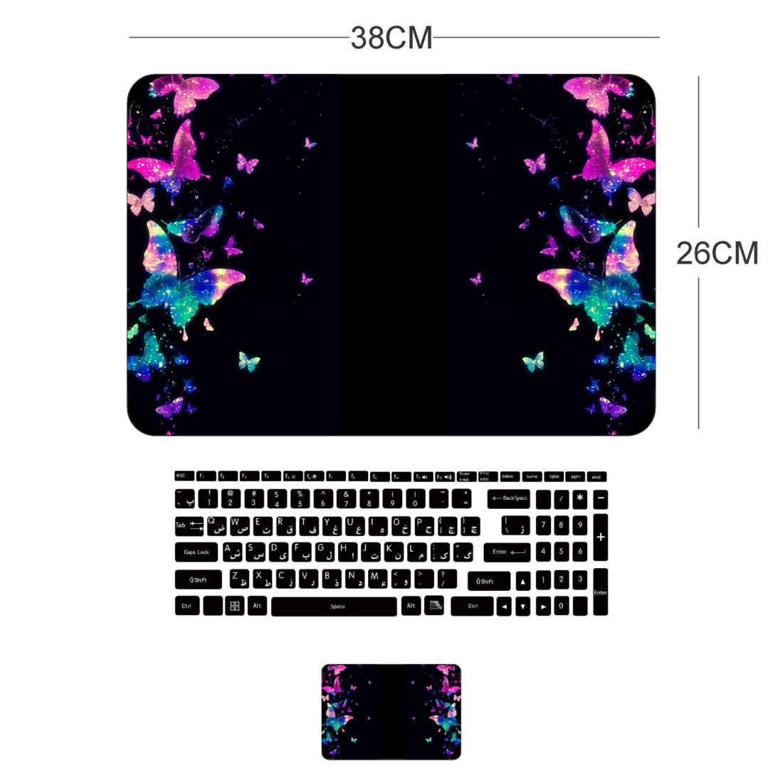 笔记本 & 键盘贴纸 – 蝴蝶款