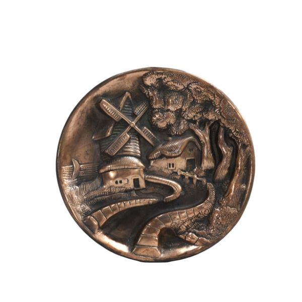 Main image of 手工雕刻波斯工艺铜托盘 – 河流之家图案