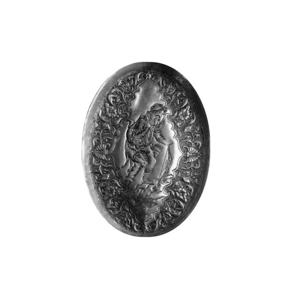 Main image of 手工雕刻波斯工艺铜托盘 – 狩猎场图案