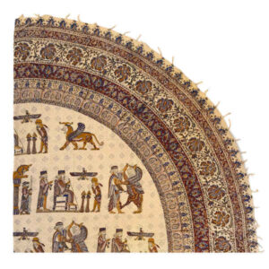 波斯桌布：伊斯法罕传统 Kalamkari 印花 Takht-e Jamshid