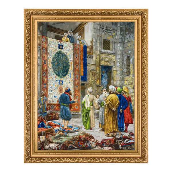 Main image of 手工结制波斯挂毯 —— 来自塔布里兹，描绘开罗集市