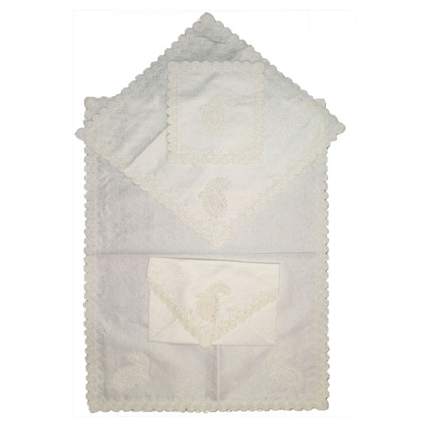 Main image of 波斯 Termeh 豪华伊斯兰祈祷垫（Sajada）—— 白色款