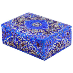 手工骨质首饰盒，波斯风格塔兹希布图案