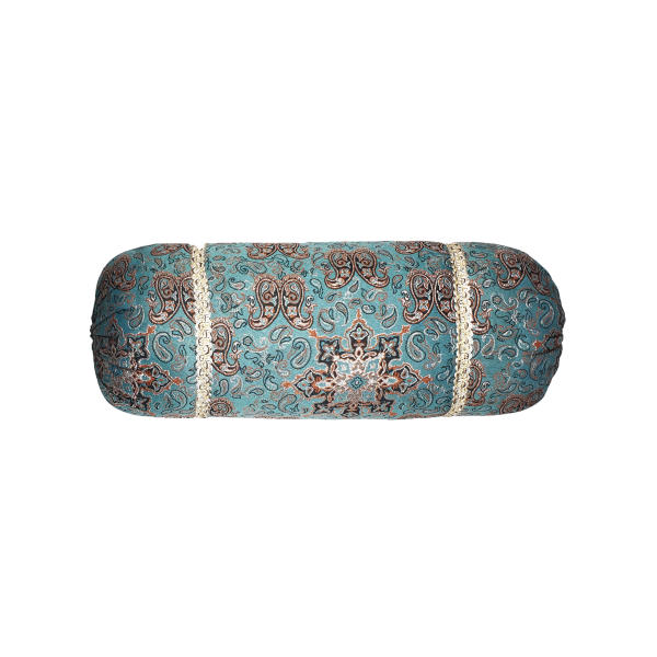 Main image of 配优雅 Termeh Bote Jeghe 面料的传统波斯圆柱抱枕 (2 件)