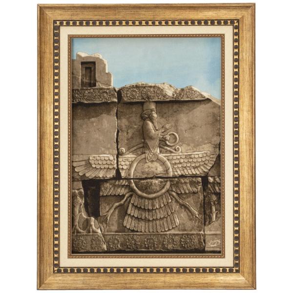 Main image of 手工波斯图案地毯，塔布里兹出产，描绘波斯波利斯