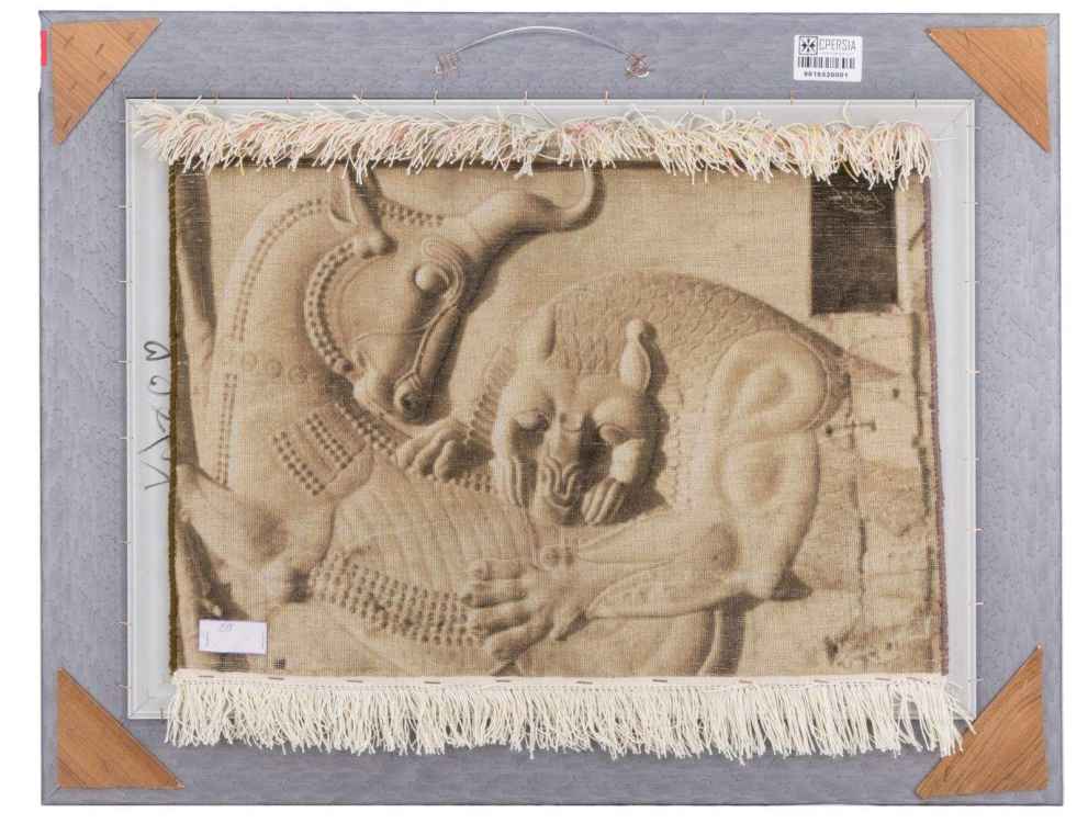 手工波斯图案地毯，塔布里兹出产，描绘波斯波利斯