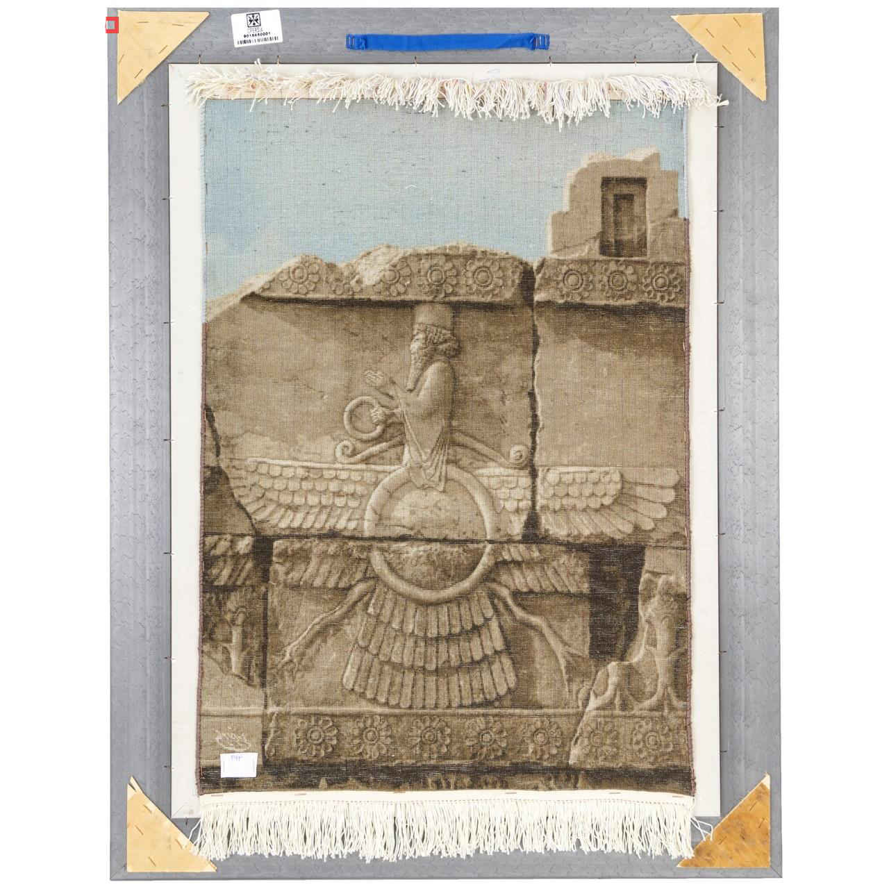 手工波斯图案地毯，塔布里兹出产，描绘波斯波利斯