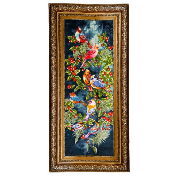 Main image of 手工结制波斯挂毯 —— 来自塔布里兹，描绘鸟与花