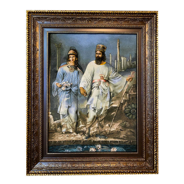 Main image of 手工结制波斯挂毯 —— 来自塔布里兹，描绘居鲁士与曼达娜