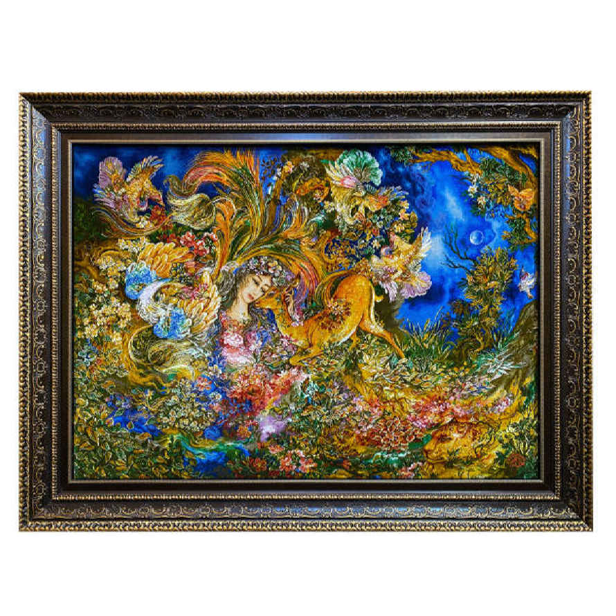 Main image of 手工结制波斯挂毯 —— 来自塔布里兹，描绘存在之圈微型画