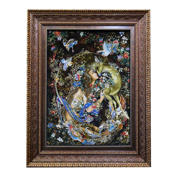 Main image of 手工结制波斯挂毯 —— 来自塔布里兹，描绘自然微型画