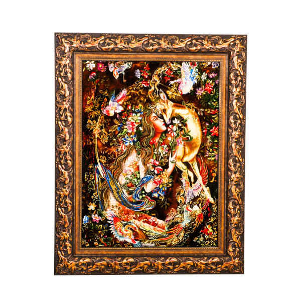 Main image of 手工结制波斯挂毯 —— 来自塔布里兹，描绘善良微型画