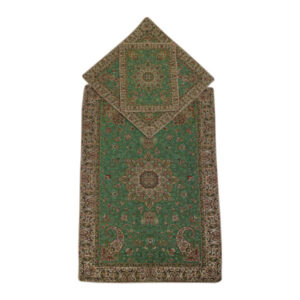 波斯 Termeh 豪华伊斯兰祈祷垫（Sajada）—— 绿色佩斯利图案