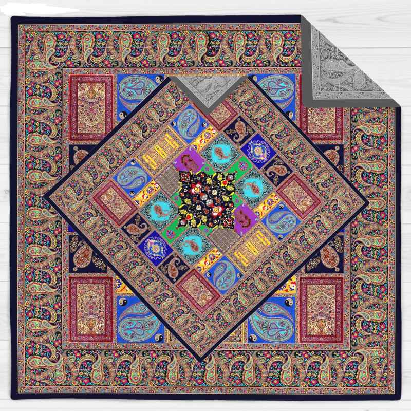 旅行便携式祈祷垫 —— 穆斯林专用，口袋尺寸，波斯佩斯利图案