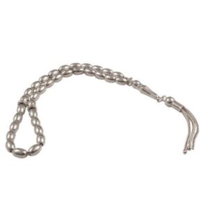 伊斯兰银念珠：33颗祈祷珠手工塔斯比 扎希拉丁尼