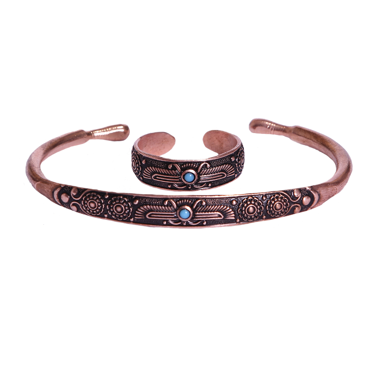 Main image of 波斯铜戒指与手链套装 – 法拉维什款