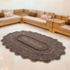 Thumbnail 9: 手工编织波西米亚风格地毯 —— 棕色款