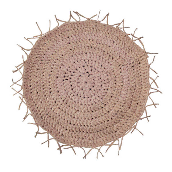 Main image of 手工编织波西米亚风格地毯 —— 圆形款