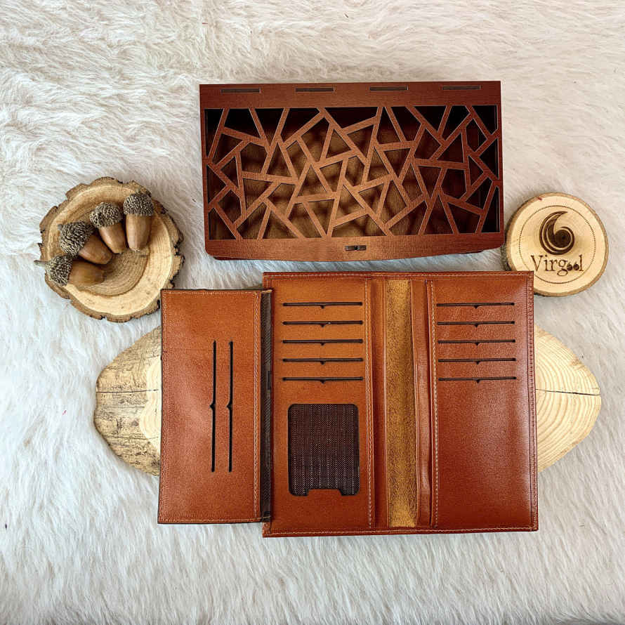 波斯皮革长款钱包 – Eshgh 设计