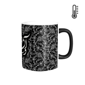 波斯陶瓷咖啡杯 – 变色书法