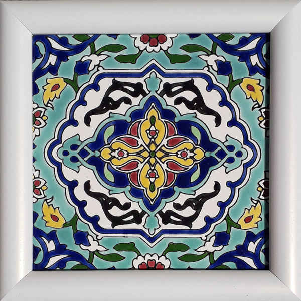 Main image of 装饰性波斯镶框陶瓷砖 – 松石色