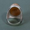 Thumbnail 2: 波斯苏莱曼红玛瑙银戒指（男士款，浅红色）