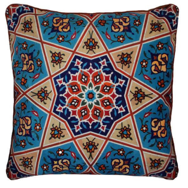 Main image of 民族风天鹅绒靠垫套 – 微型画灵感设计（2件套）