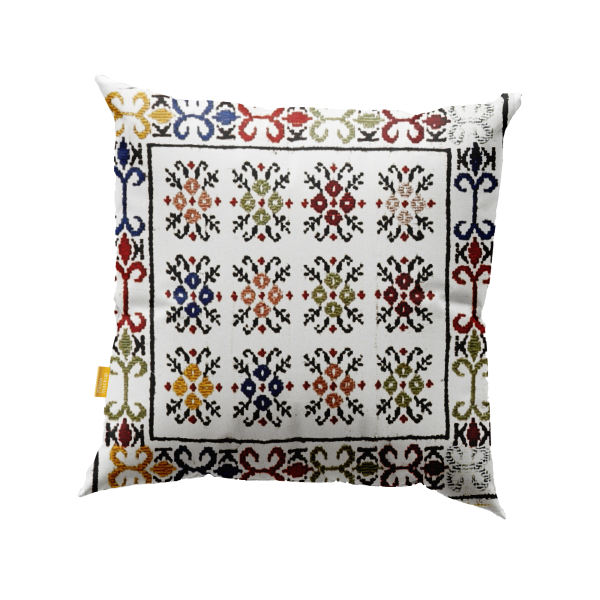 Main image of 波斯基里姆靠垫套 – 手工编织白色设计