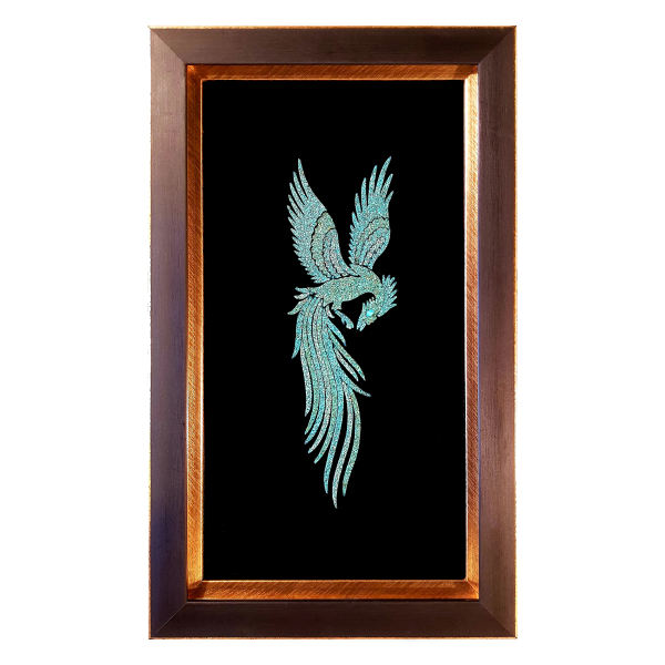 Main image of 镶框绿松石镶嵌艺术品 西姆鲁赫（神鸟）