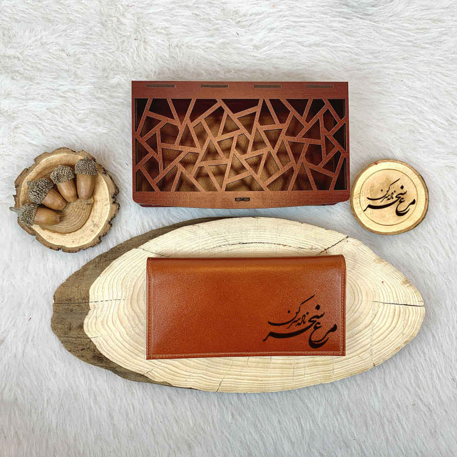 波斯皮革长款钱包 – Faraz 设计