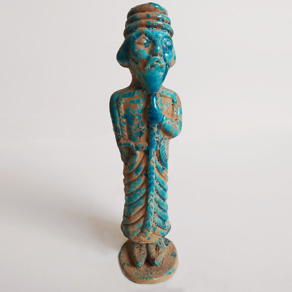 Main image of 历史性波斯国王蓝陶雕像