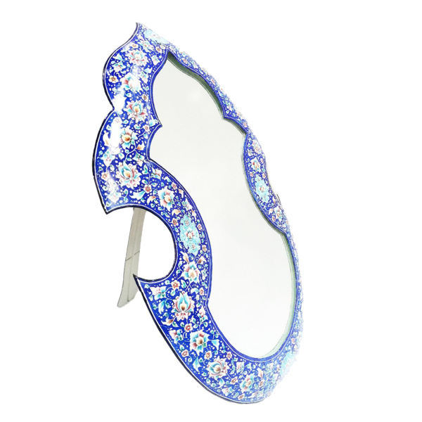 波斯铜质镜框与烛台套装 – Minakari 设计