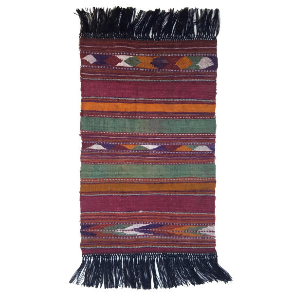 Main image of 正宗波斯 Jajim 平织条纹地毯 Kara