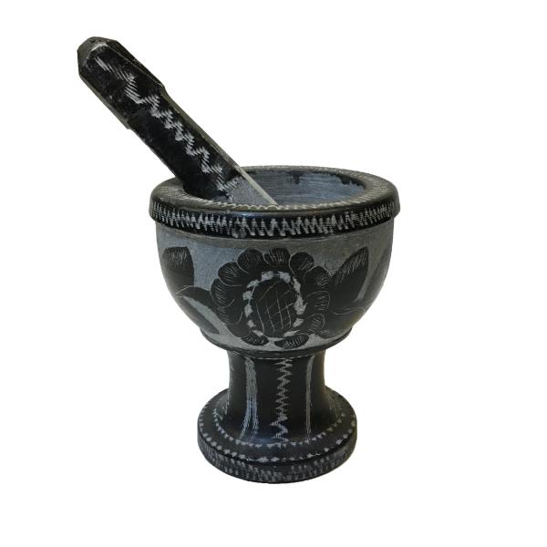 Main image of 石制研钵与研杵 – 传统波斯花卉图案 Rosali