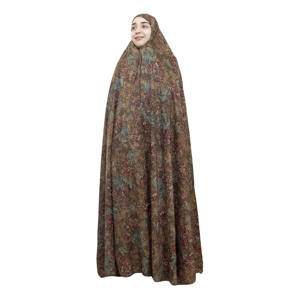 Main image of 伊朗传统女士查多尔 —— 彩色，适合日常穿着与礼拜，花卉款