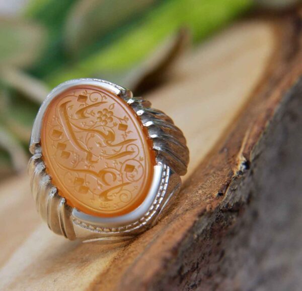 伊斯兰也门红玛瑙银戒（男士款）—— Ya Ghareeb ul Ghuraba