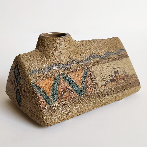 Main image of 手工波斯陶艺单枝花瓶 – 艺术图案 Ancient