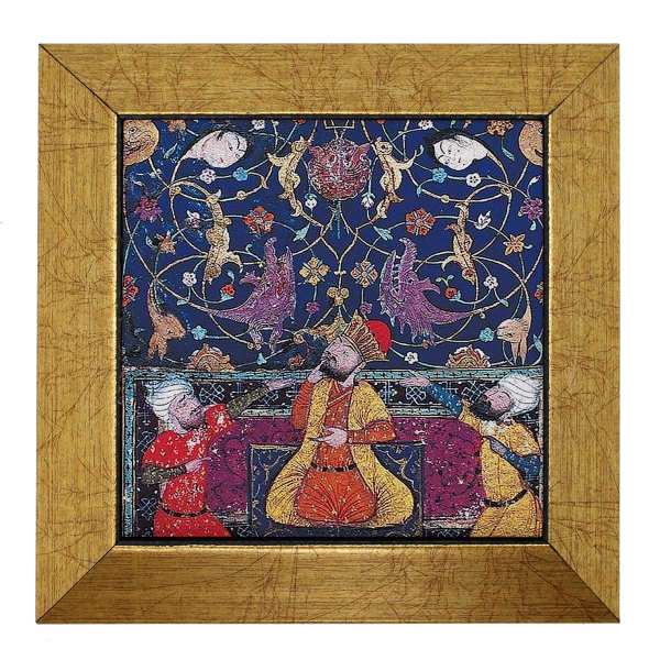 Main image of 装饰性波斯有框陶瓷砖 – 灵感源自波斯史诗《列王纪》：诸王