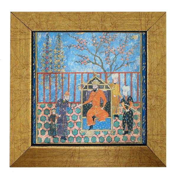 Main image of 装饰性波斯有框陶瓷砖 – 灵感源自波斯史诗《列王纪》：蓝天