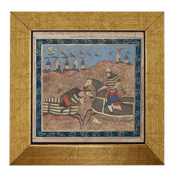 Main image of 装饰性波斯有框陶瓷砖 – 灵感源自波斯史诗《列王纪》：战斗