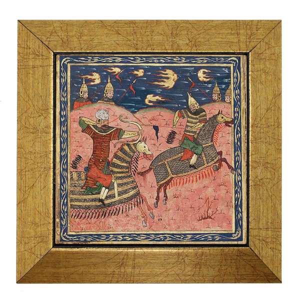 Main image of 装饰性波斯有框陶瓷砖 – 灵感源自波斯史诗《列王纪》：骏马