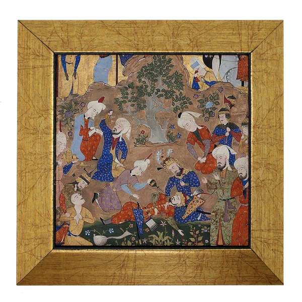 Main image of 装饰性波斯有框陶瓷砖 – 灵感源自波斯史诗《列王纪》：索布拉娜人物