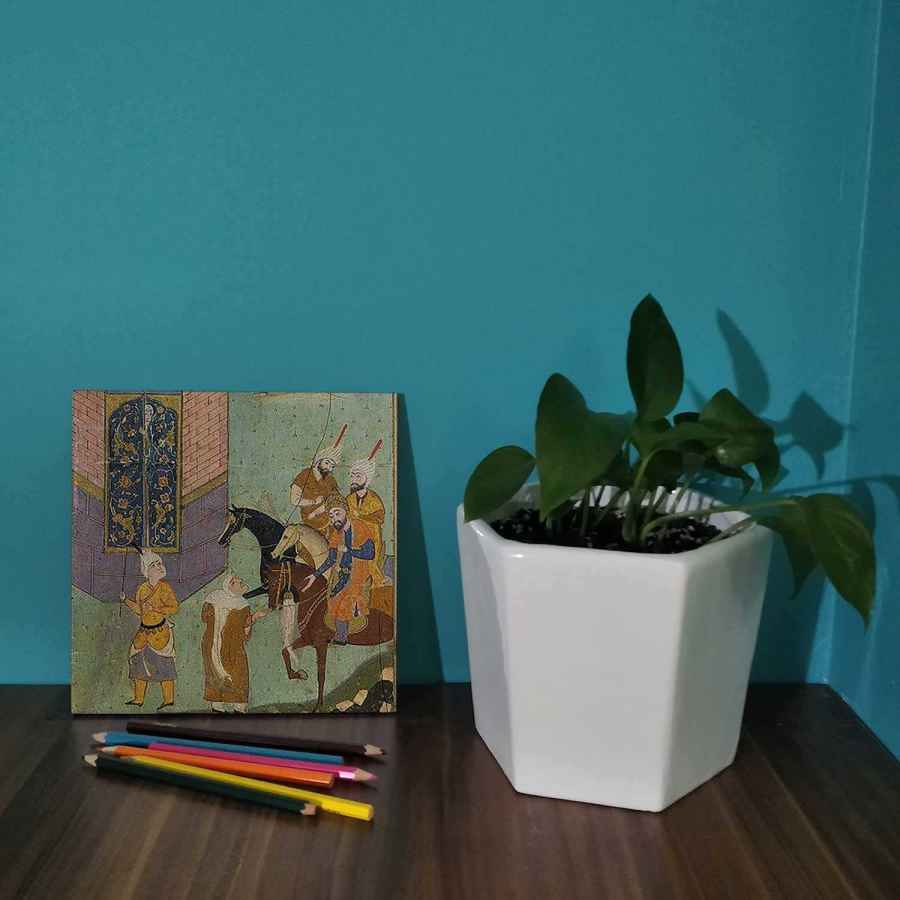 装饰性波斯陶瓷砖 – 灵感源自波斯史诗《列王纪》:城堡