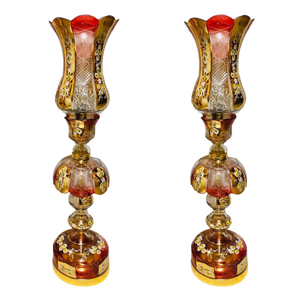 Main image of 波斯水晶吊灯 传统郁金香造型 红色款