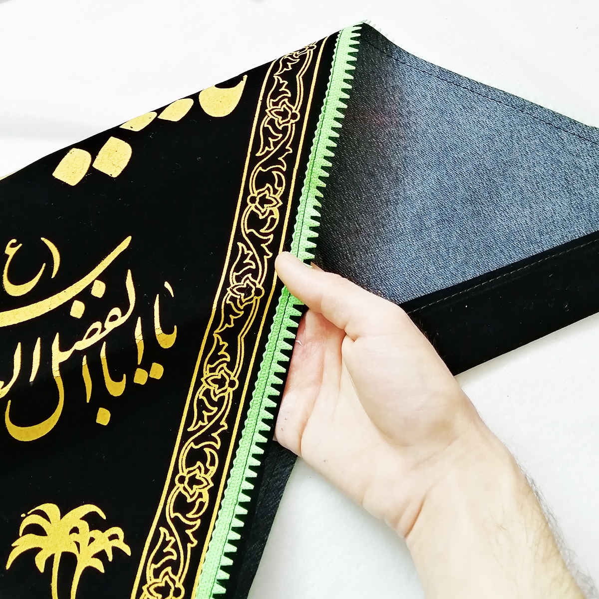 伊斯兰三角黑色什叶派挂毯旗帜 – Ya Husayn