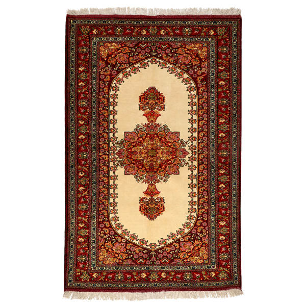 Main image of 波斯地毯 手工结制 Medallion 设计 米色款