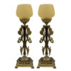 波斯水晶烛台 郁金香形 带黄铜底座（2个）